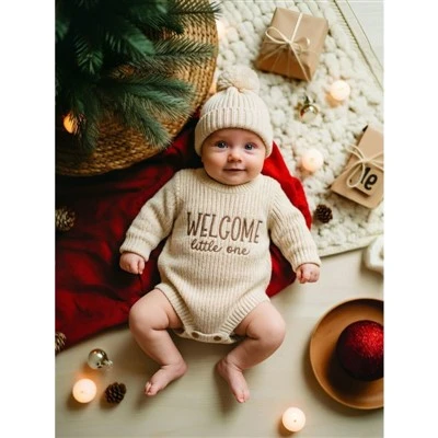 Conjunto de mameluco de punto de Welcome Little One